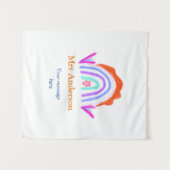 メッセージの追加文字名rainbow先生 タペストリー (正面(横))