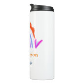 メッセージの追加文字名rainbow先生 タンブラー (回転右)