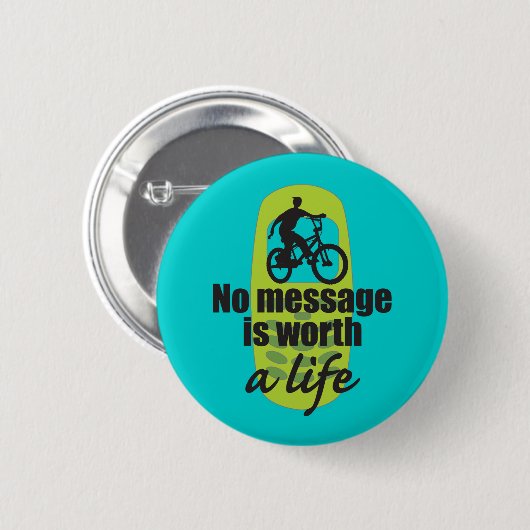 メッセージは生命の価値がありません 缶バッジ (正面&裏面)