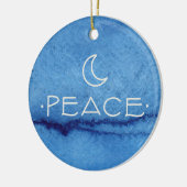メッセージをバックにパーソナライズされたした平和オーナメント セラミックオーナメント (左)