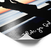 メッセージを含む父パーソナライズされたの日のパパ フォトプリント            (角)