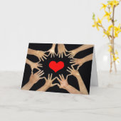 メッセージを持つ友感動的達の輪 カード (黄色い花)