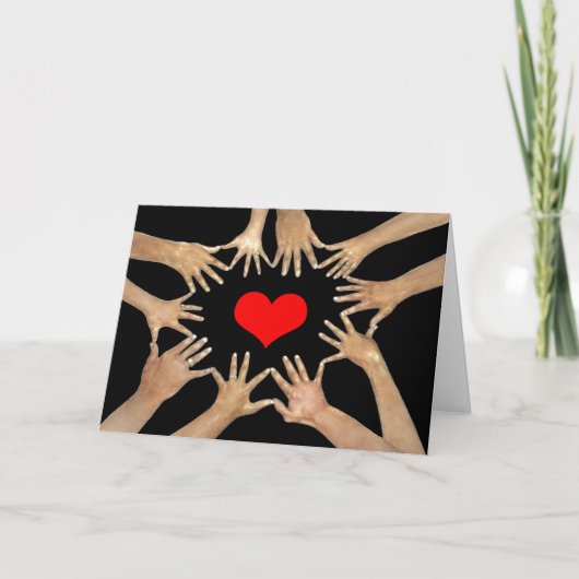 メッセージを持つ友感動的達の輪 カード (正面)