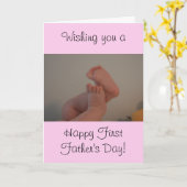 メッセージを持つ父の日ベビーガール カード (黄色い花)