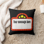 メッセージを追加する映画館の看板の枕 クッション (ブランケット)