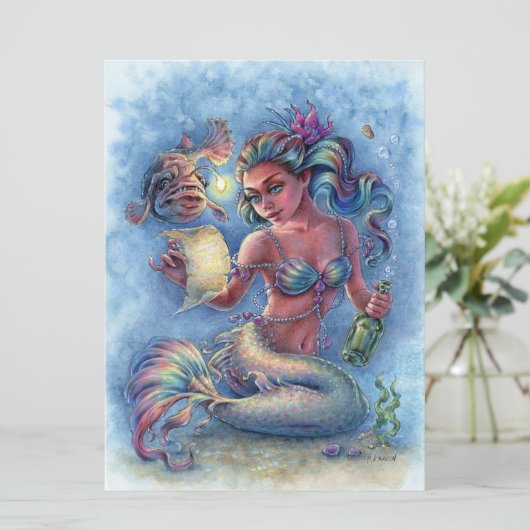 メッセージインザボトルマーメイドファンタジーアートカード (スタンド正面)
