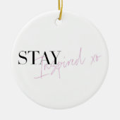 メッセージインスパイアを感動的前向き停止 セラミックオーナメント (正面)