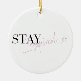 メッセージインスパイアを感動的前向き停止 セラミックオーナメント