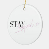 メッセージインスパイアを感動的前向き停止 セラミックオーナメント (左)