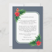 メッセージエレガントが背面にあるクリスマスフォトカード シーズンカード (裏面)