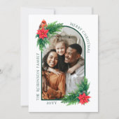 メッセージエレガントが背面にあるクリスマスフォトカード シーズンカード (正面)