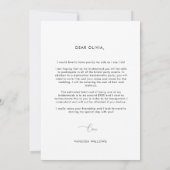 メッセージエレガント予算は私のブライドメイ頼ドカード 招待状 (裏面)