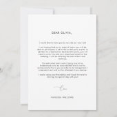 メッセージエレガント予算をメイド・オブ・オーナー(花嫁付き添い人)にする 招待状 (裏面)