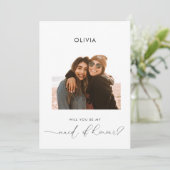 メッセージエレガント予算をメイド・オブ・オーナー(花嫁付き添い人)にする 招待状 (スタンド正面)