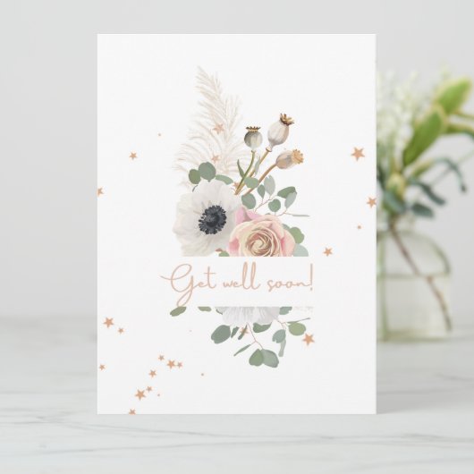 メッセージエレガント付きの花束 カード (スタンド正面)