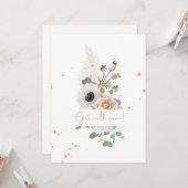 メッセージエレガント付きの花束 カード (正面/裏面インサイチュ)