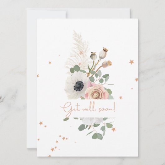 メッセージエレガント付きの花束 カード (正面)