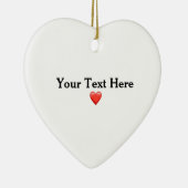 メッセージカスタムのバレンタインのギフト セラミックオーナメント (右)