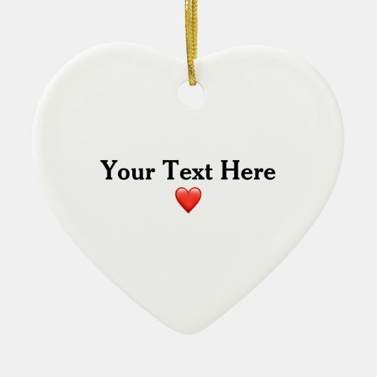 メッセージカスタムのバレンタインのギフト セラミックオーナメント (正面)