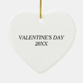 メッセージカスタムのバレンタインのギフト セラミックオーナメント (裏面)