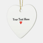 メッセージカスタムのバレンタインのギフト セラミックオーナメント (左)