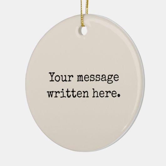 メッセージカスタムをここに文字パーソナライズされた引用文 セラミックオーナメント (左)
