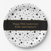 メッセージカスタムアニバーサリー付き白/黒の星