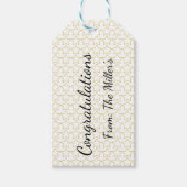 メッセージカスタムスターのパターン ギフトタグ (正面)