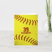 メッセージカスタムソフトボシンプルールの挨拶 カード (正面)