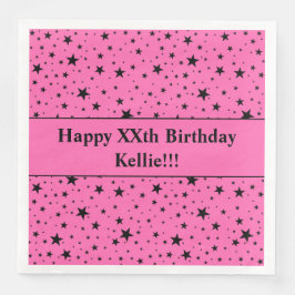 メッセージカスタムバースデーパーティー付きブラックスターズ