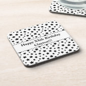 メッセージカスタムバースデーパーティー付きブラックスターズ コースター (左側)