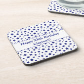 メッセージカスタムバースデーパーティー付きブルースターズ コースター (左側)