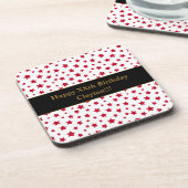 メッセージカスタムバースデーパーティー付きレッドスターズ コースター (左側)