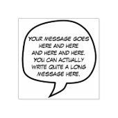 メッセージカスタム付きクラフトの吹き出しバブルまたはバルーン ラバースタンプ (インプリント)