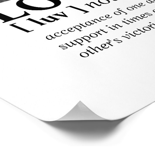 メッセージカスタム付き記念日のパーソナライズされた写真 ポスター (角)