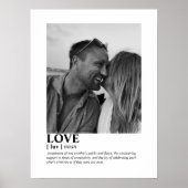 メッセージカスタム付き記念日のパーソナライズされた写真 ポスター (正面)