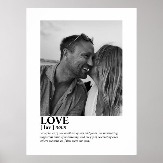 メッセージカスタム付き記念日のパーソナライズされた写真 ポスター (正面)