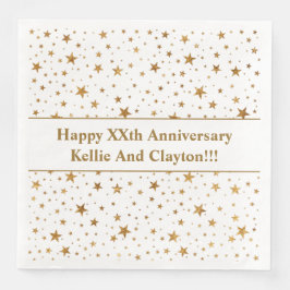 メッセージカスタム記念日のホワイトスター/金ゴールドスター