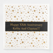 メッセージカスタム記念日のホワイトスター/金ゴールドスター (正面)