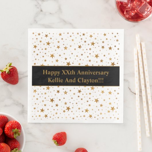 メッセージカスタム記念日のホワイトスター/金ゴールドスター (インサイチュ)