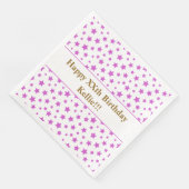 メッセージカスタム誕生日パーティー付きピンクの星 (コーナー)