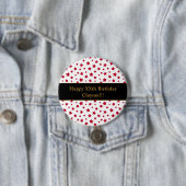 メッセージカスタム誕生日ボタン付き赤星 缶バッジ (インサイチュ)