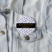 メッセージカスタム誕生日ボタン付き青い星 缶バッジ (インサイチュ)