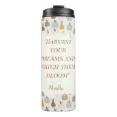 メッセージカスタム/名前ウォーターカラーカボチャ タンブラー (正面)