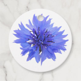 メッセージカードと青いコーンフラワーデザイン フェイバータグ