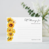 メッセージカードのボトル | ひまわり秋の結婚式 招待状 (スタンド正面)