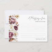 メッセージカードのボトル | ブルゴーニュ秋の結婚式 招待状 (正面)