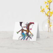 メッセージカードの台北のカップルの冒険 カード (黄色い花)