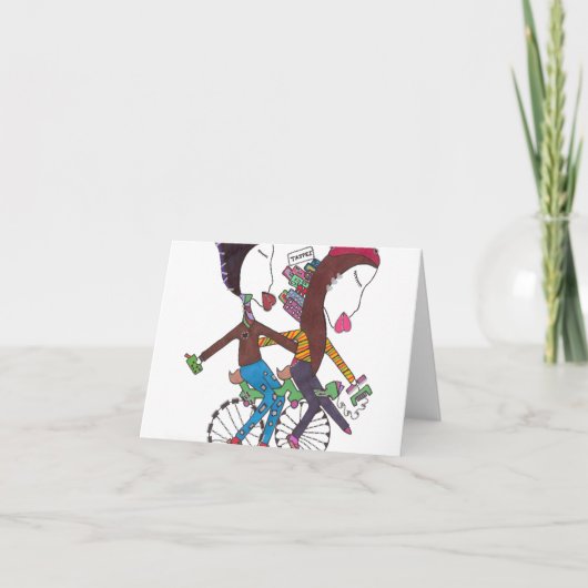 メッセージカードの台北のカップルの冒険 カード (正面)