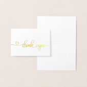 メッセージカードの金ゴールドホイルありがとう 箔カード (ディスプレー)